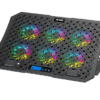 Ant Esports NC210 Gaming Laptop Cooler for 10–15.6 Inch Laptops | Laptop Cooling Pad RGB with 6 Fans | Adjustable Height Stand | Dual USB Ports | High Speed Silent Notebook Cooling Pad