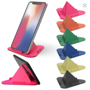TECHCOOL Portable Three-Sided Triangle Desktop Stand Mobile Paradise Universal Phone Pyramid Shape Holder Desktop Stand (Multi Color) (Pack of 5) Mobile Holder