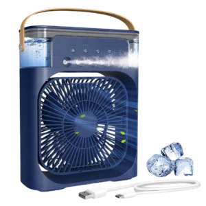 Mini Cooler for Room Cooling AC Portable Mini Fan Artic Cooler with 7 Colors LED Light, 1/2/3 H Timer, 3 Wind Speeds and 5 Spray Modes for Office,Home,Dorm,Travel (BLACK COLOR)